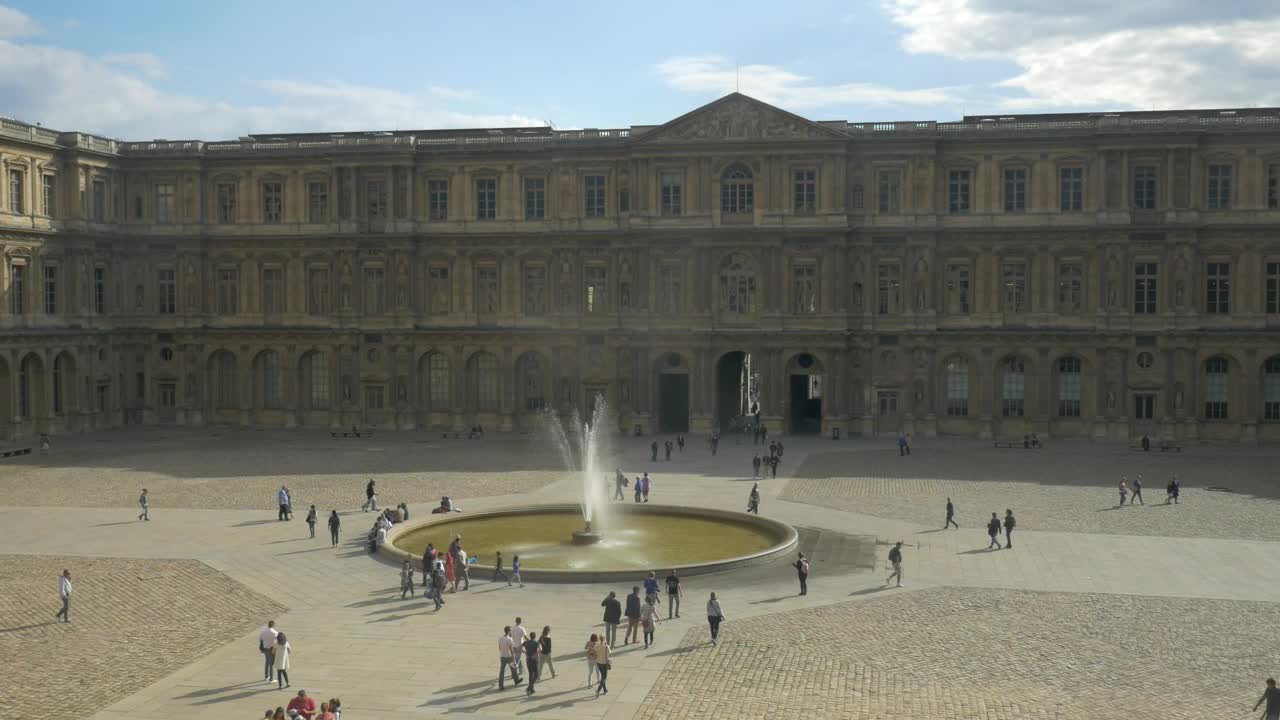 Stock Video Fountain By The Louvre Live Wallpaper For PC - Free Download