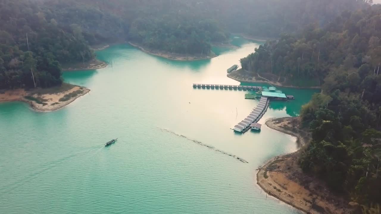 Free Video Stock Speedboat Returning To A Beautiful Bay Seen From The Sky Live Wallpaper - Free Download
