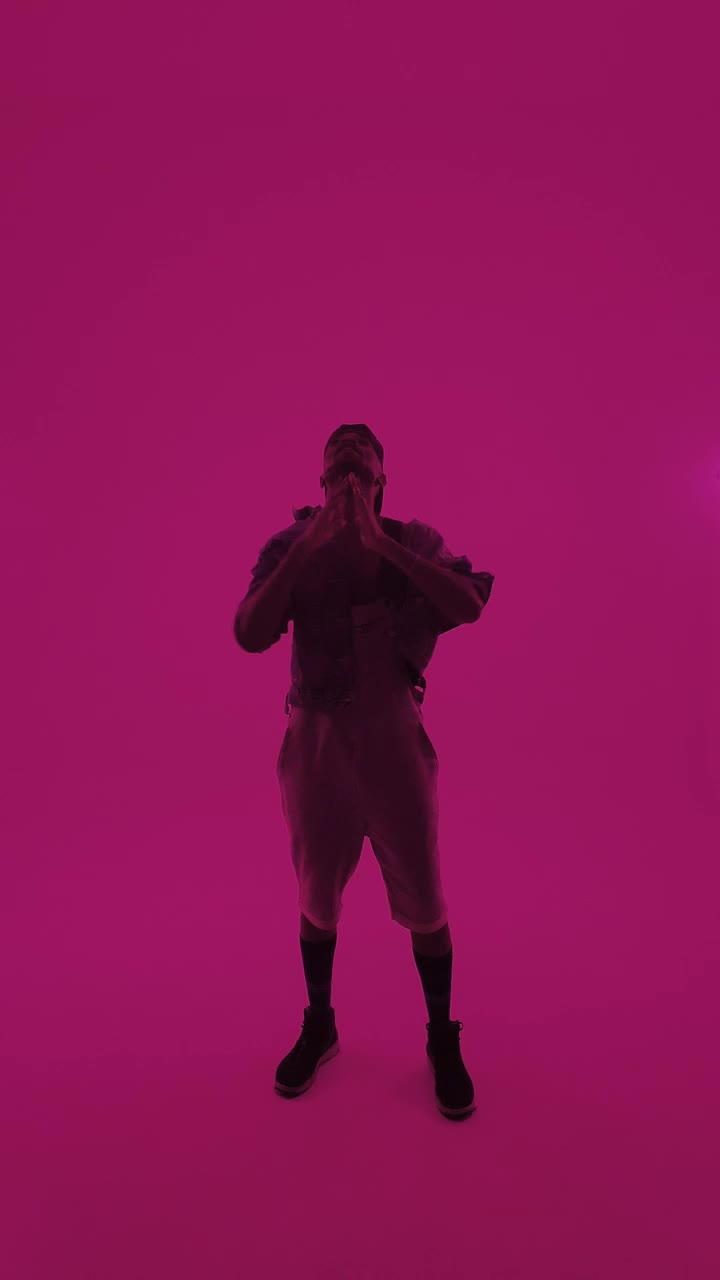 Stock Footage Urban Trendy Man Posing With Pink Filter Live Wallpaper - Free Download