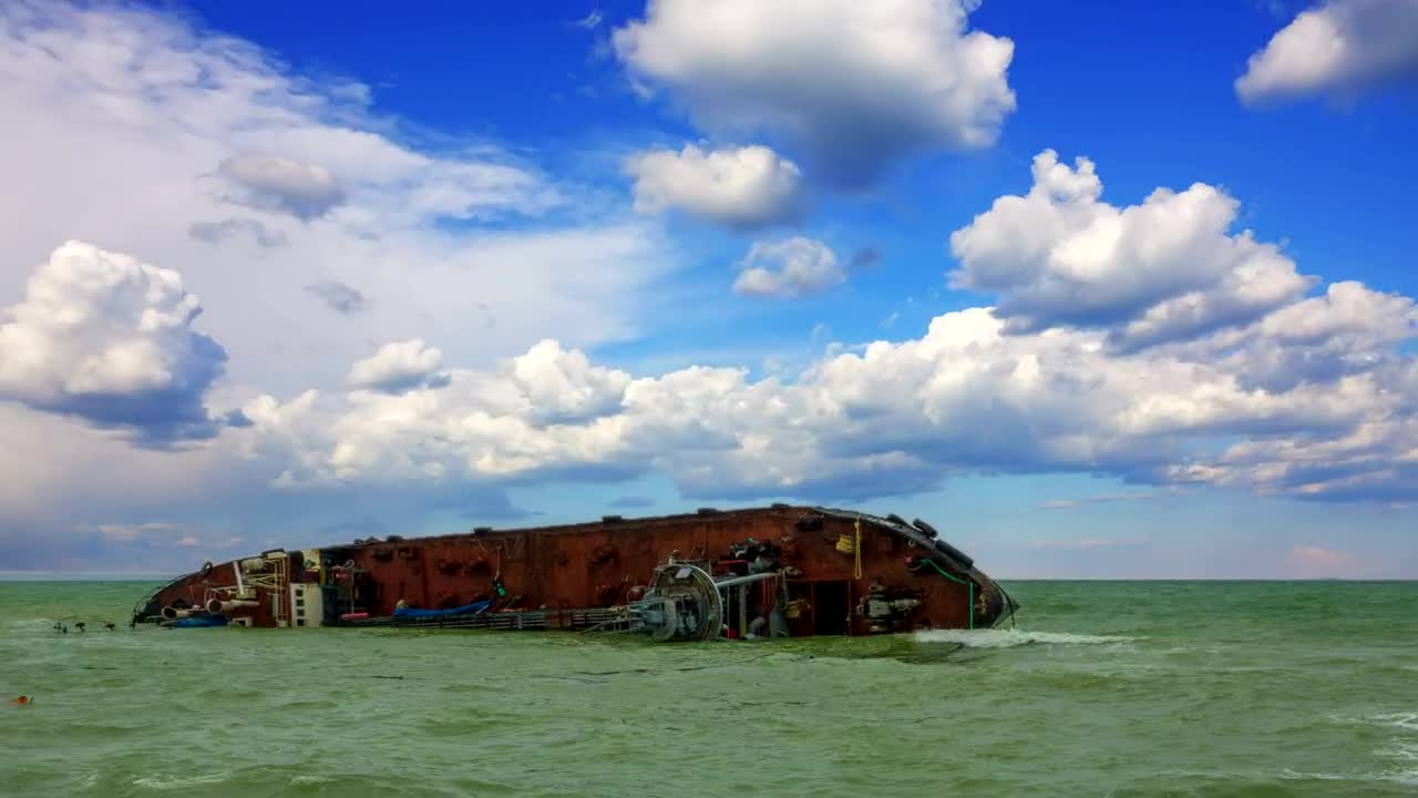 Free Video Stock Sunken Ship On The Seashore Live Wallpaper - Free Download