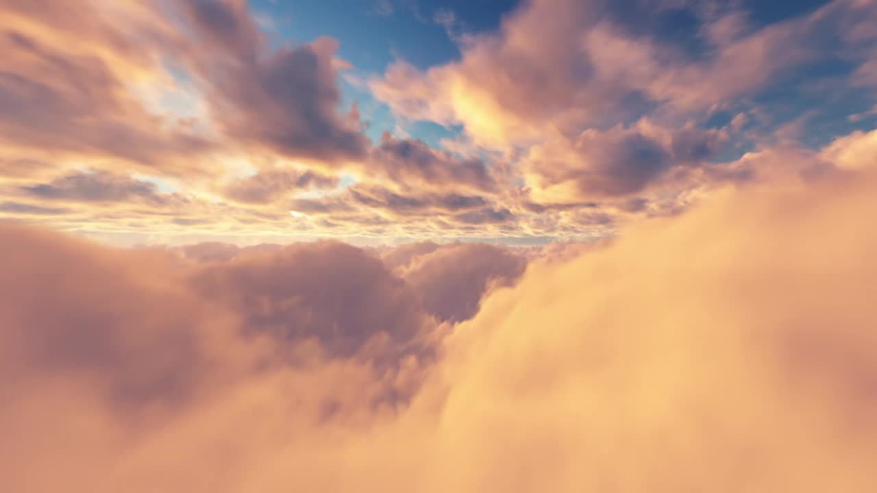 Stock Video Beautiful Shot Of A Cloudy Sky Flying Through Them Live Wallpaper For PC - Free Download