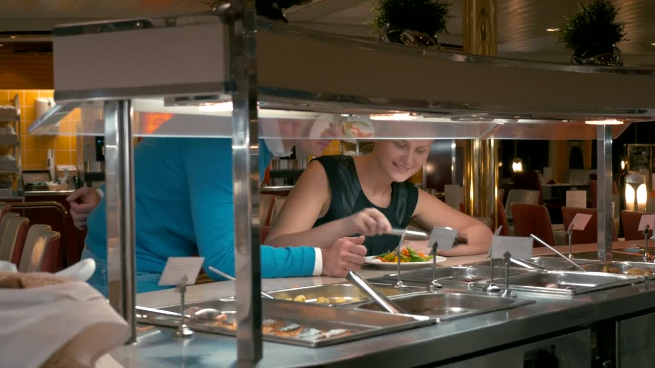 Stock Video Couple Selecting Food From A Buffet Live Wallpaper For PC - Free Download