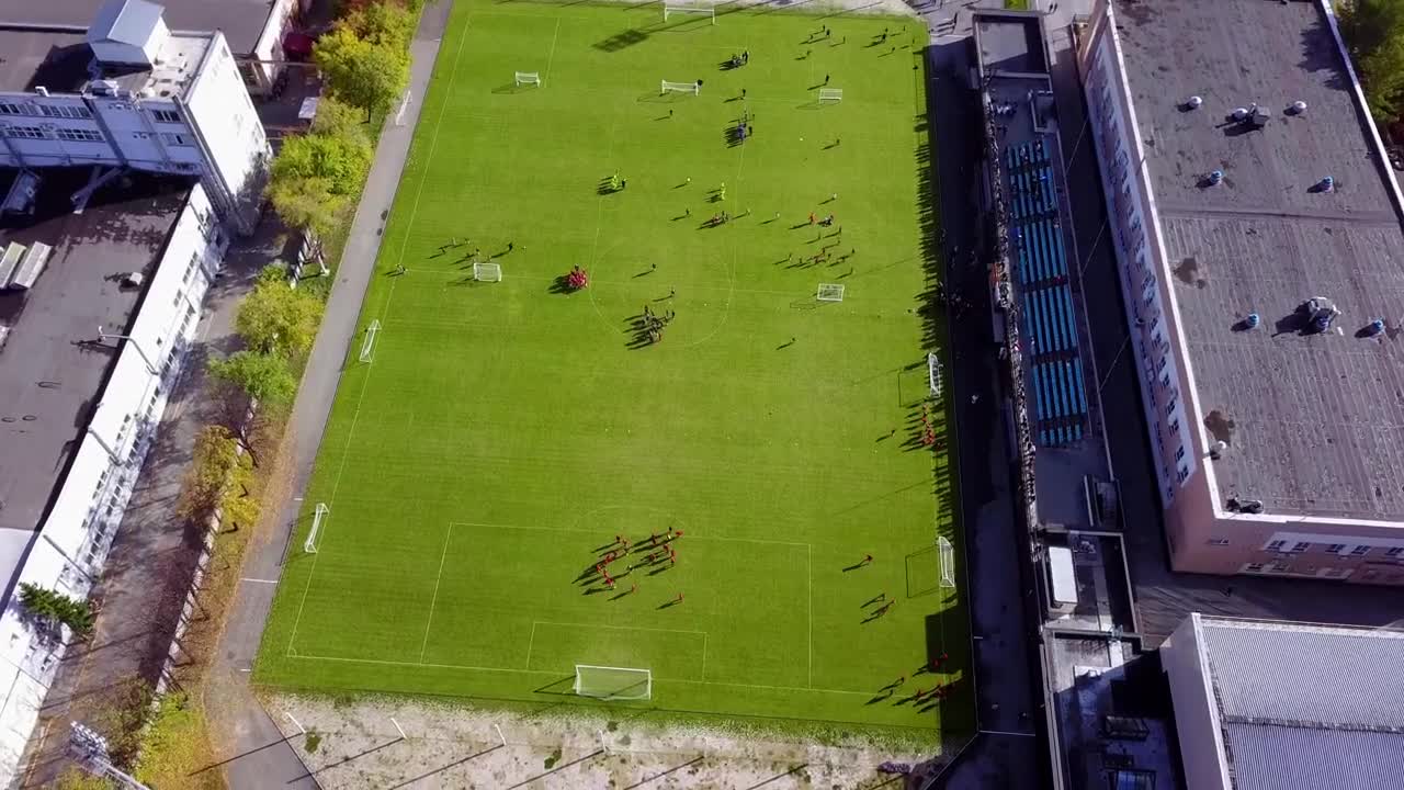 Stock Video Drone Filming A Soccer Game Live Wallpaper For PC - Free Download