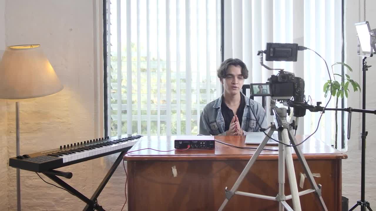 Stock Video Behind The Scenes Of A Young Man Recording A Video Live Wallpaper For PC - Free Download