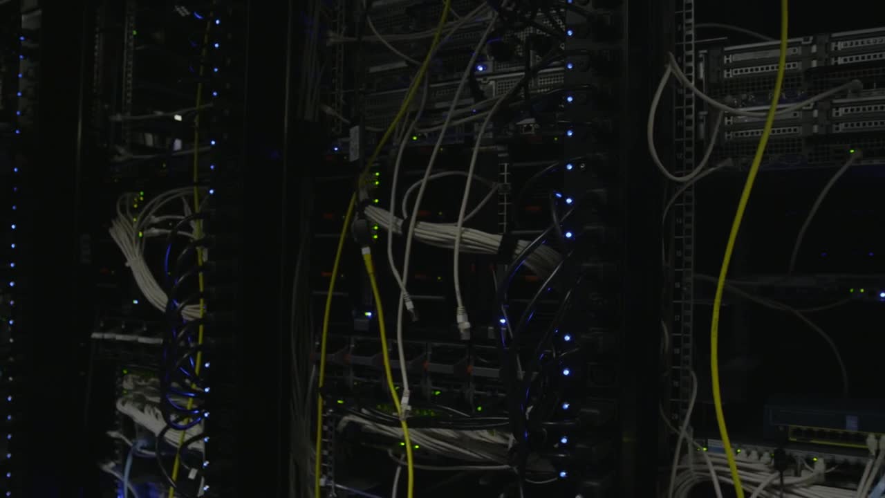 Video Stock Cables In A Datacenter Live Wallpaper For PC - Free Download