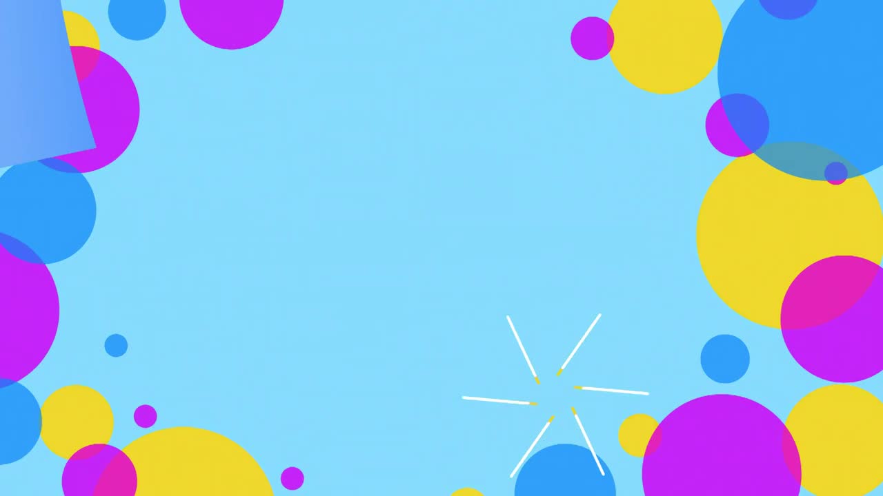 Stock Video Intro Animation With Multicolor Circles And Ribbons Animated Wallpaper - Free Download