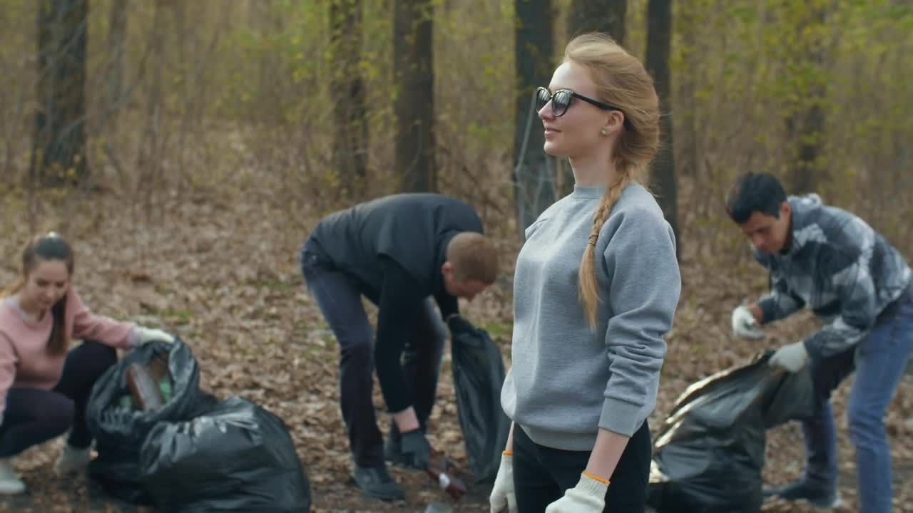 Stock Video Group Of People Collecting Garbage From The Forest Live Wallpaper For PC - Free Download