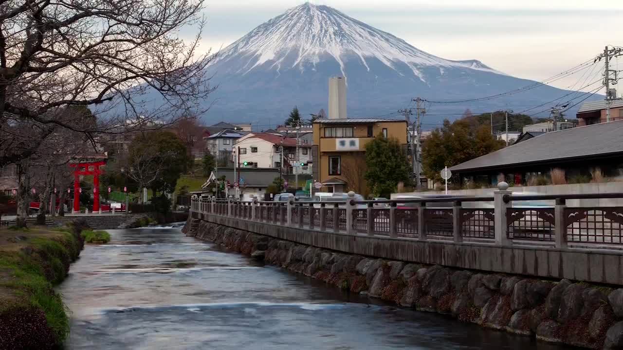 Stock Video Mount Fuji And Traffic Road Live Wallpaper - Free Download