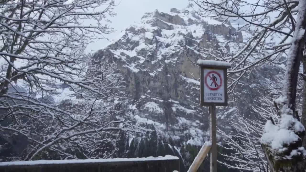 Stock Video Ice And Snow Covered Fence In The Mountains Animated Wallpaper - Free Download