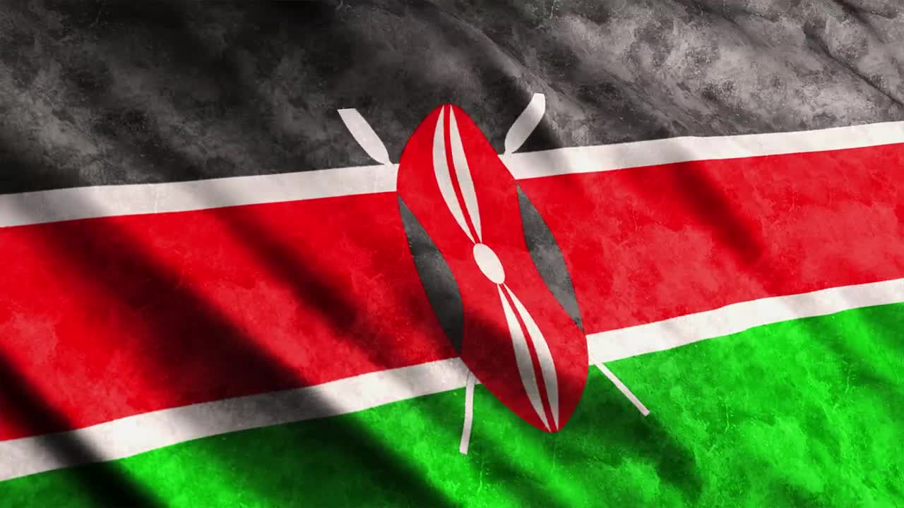 Stock Video Kenya Faded Flag Waving Animated Wallpaper - Free Download