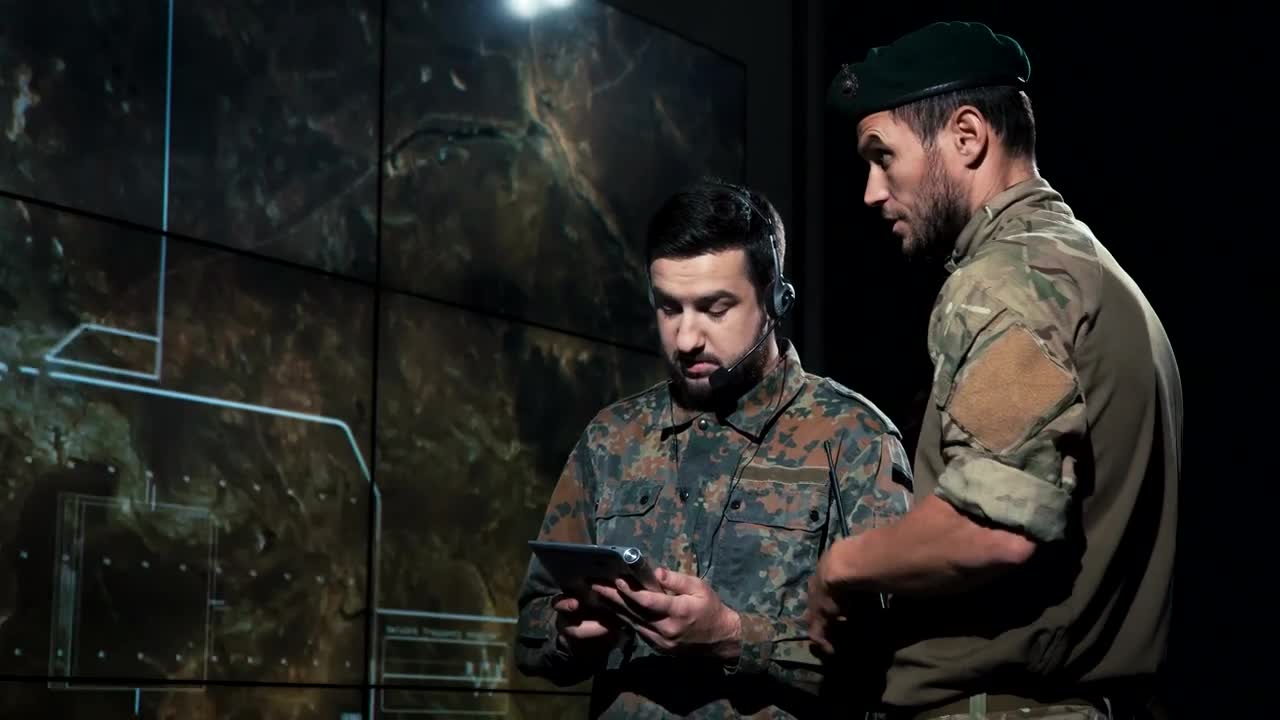 Free Video Stock Soldiers Deciding The Location For Missile Launch Live Wallpaper - Free Download