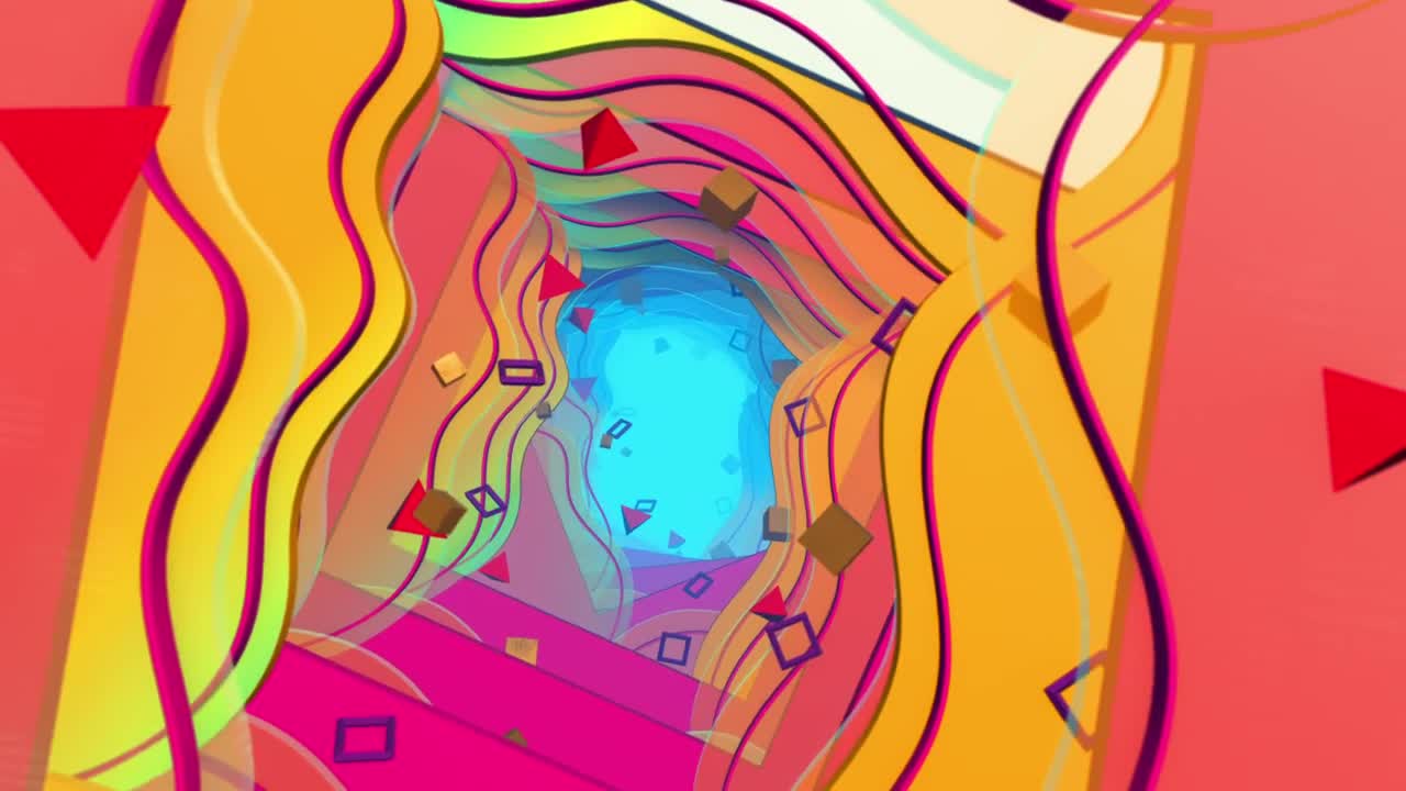 Stock Video Frames With Rotating Abstract Shapes Live Wallpaper For PC - Free Download