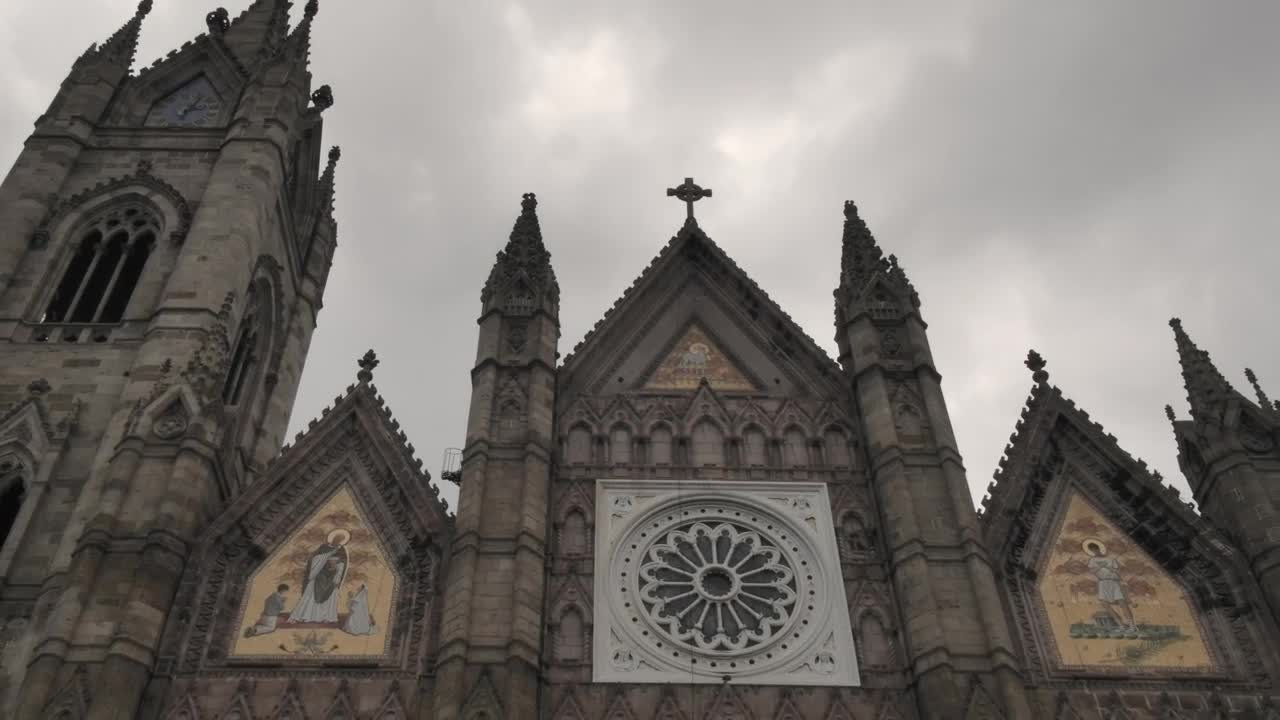 Stock Video Old Cathedral Looking Closely At The Top Live Wallpaper - Free Download