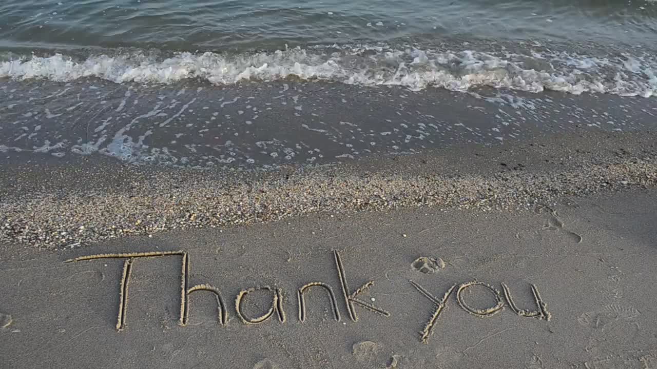 Free Video Stock thank you on the beach Live Wallpaper - Free Download