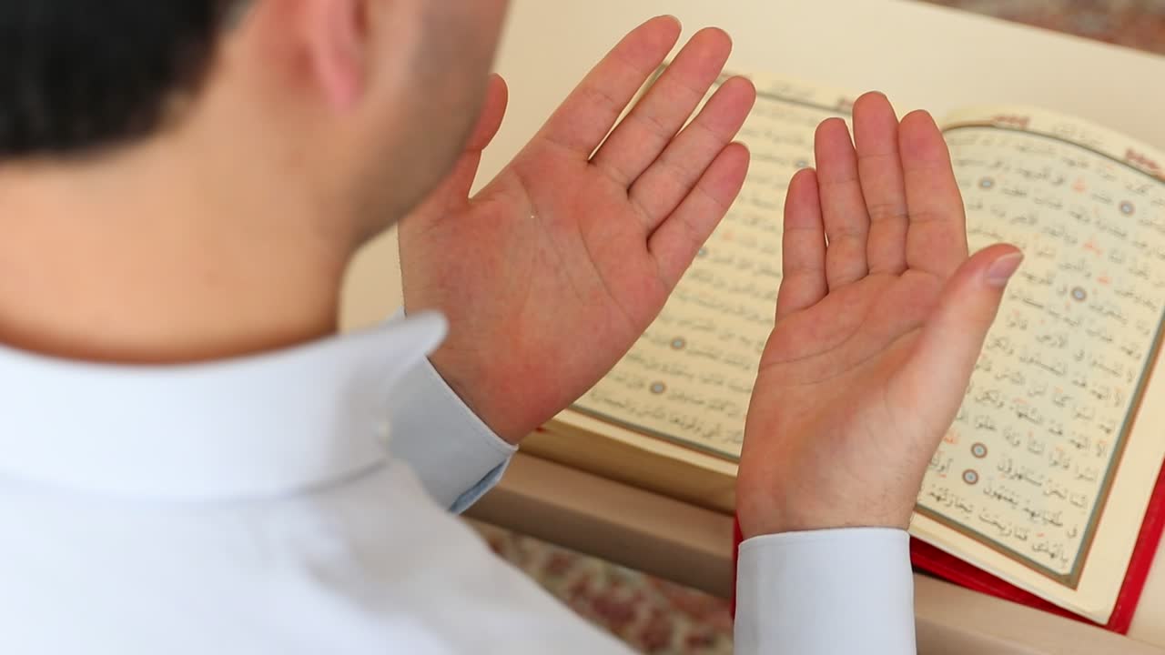 Stock Video Man Praying Before The Qura Animated Wallpaper - Free Download