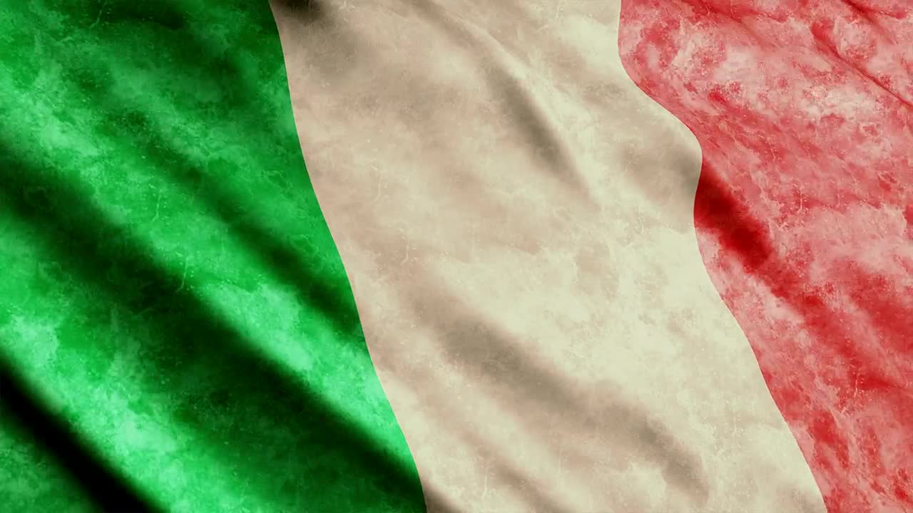 Stock Video Old Italian Flag Waving Live Wallpaper - Free Download