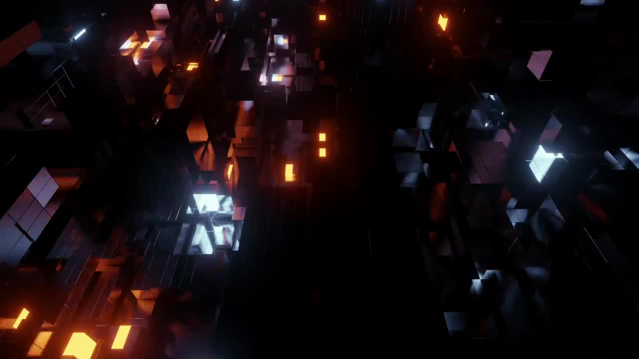 Free Stock Video Simulator Of A Cyberpunk World Of Cubes In The Form Live Wallpaper - Free Download