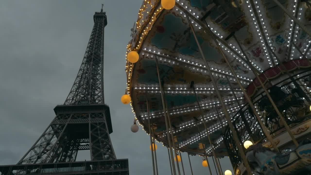 Stock Video Eiffel Tower And An Amusement Park Live Wallpaper For PC - Free Download