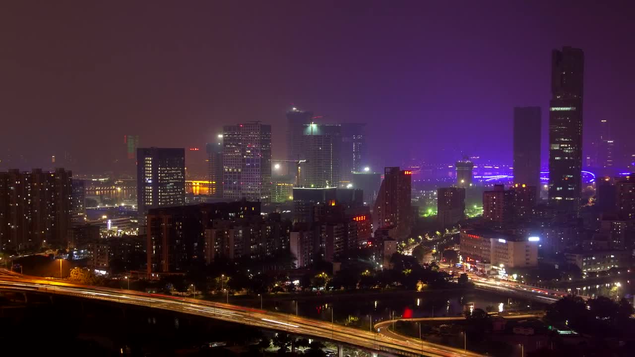 Stock Video Guangzhou Cityscape And City Lights And Traffic Live Wallpaper For PC - Free Download
