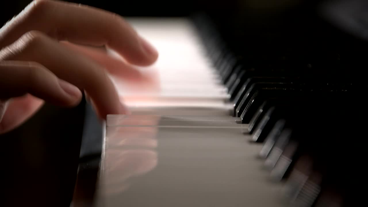 Stock Video Hands Of A Musician Playing The Piano In Detail Animated Wallpaper - Free Download
