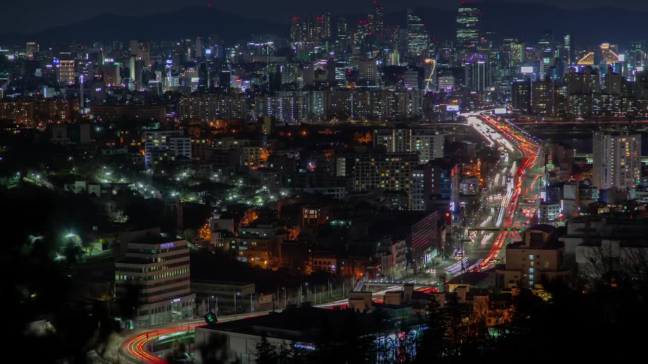 Free Stock Video Seoul Traffic At Night And Cityscape Live Wallpaper - Free Download