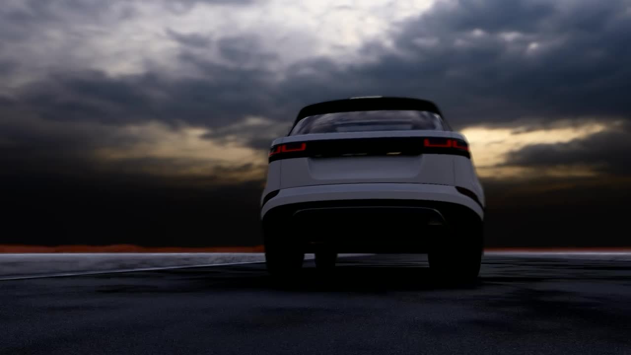 Stock Video Electric Suv In The Road Clean Energy Concept Live Wallpaper For PC - Free Download
