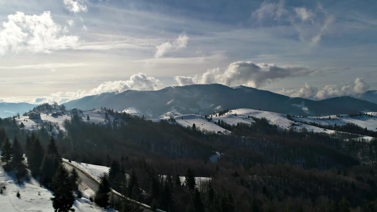 Free Video Stock Stunning Landscape Over A Cold Forest Live Wallpaper - Free Download