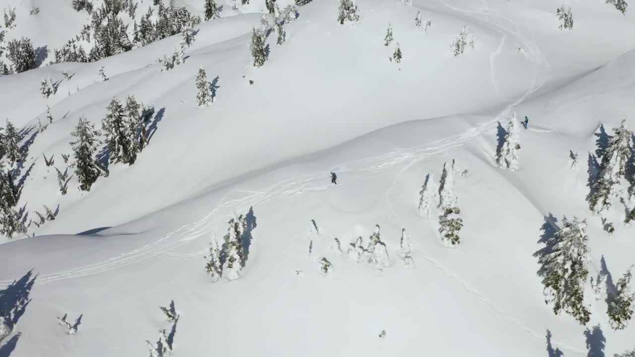 Free Video Stock Skier Going Down A Snowy Slope Live Wallpaper - Free Download