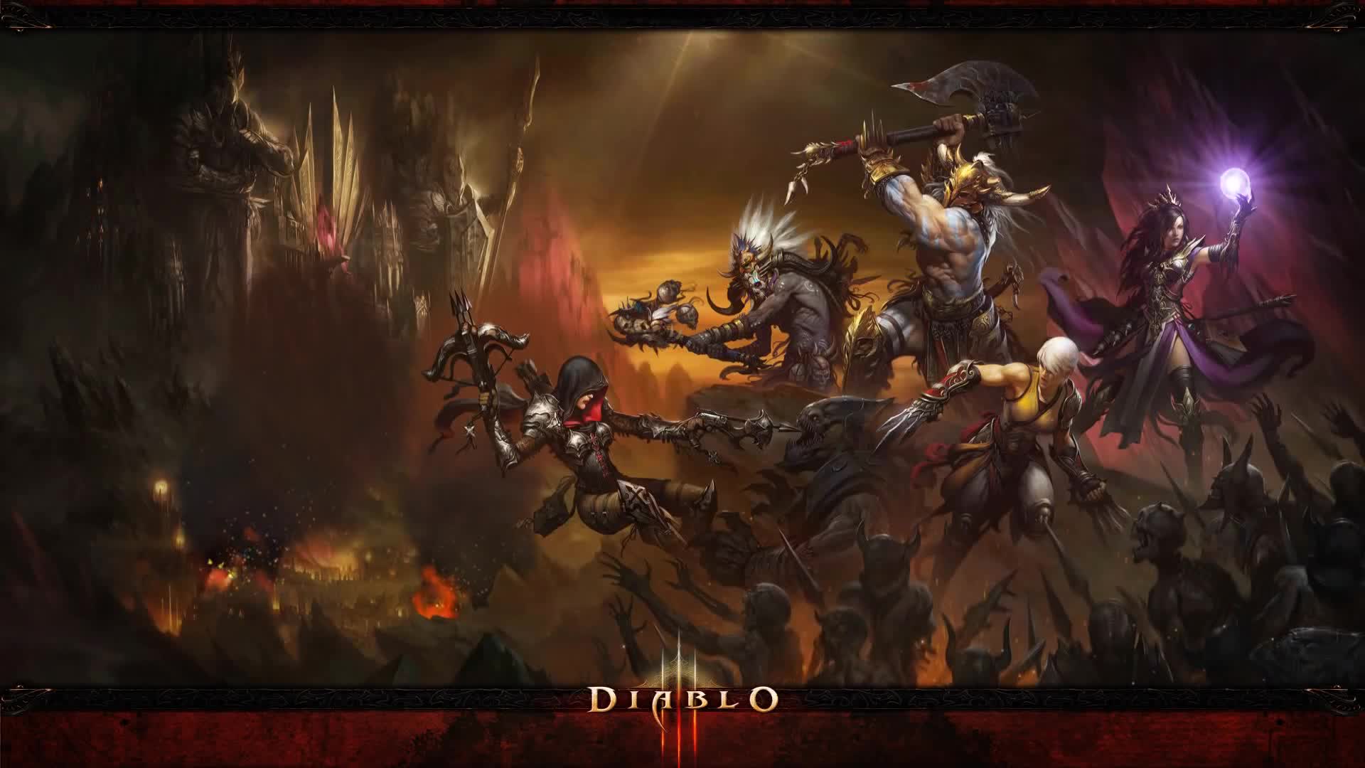 Diablo 3 Heroes Rise Darkness Animated Wallpaper - Free Download