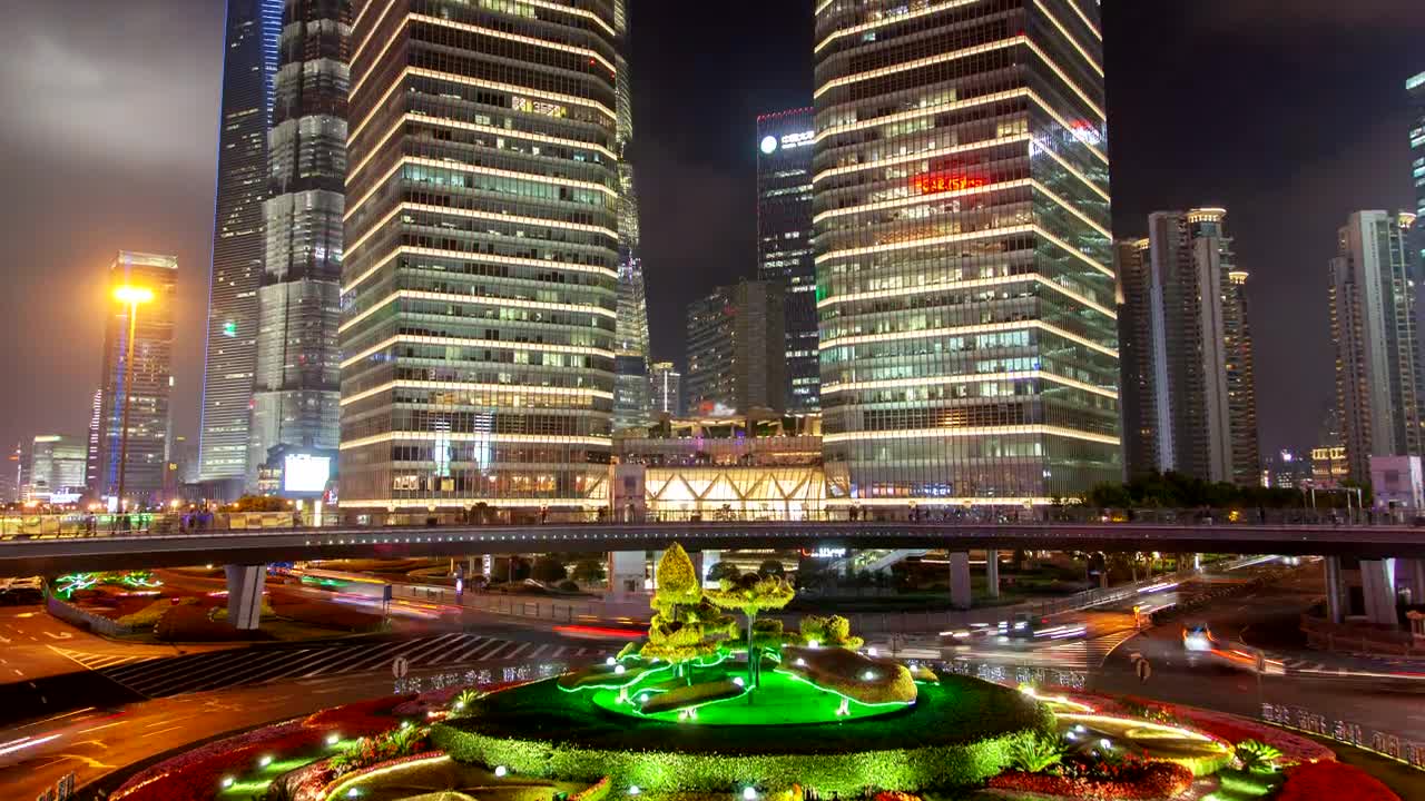 Free Stock Video Roundabout With Traffic And Skyscrapers Live Wallpaper - Free Download
