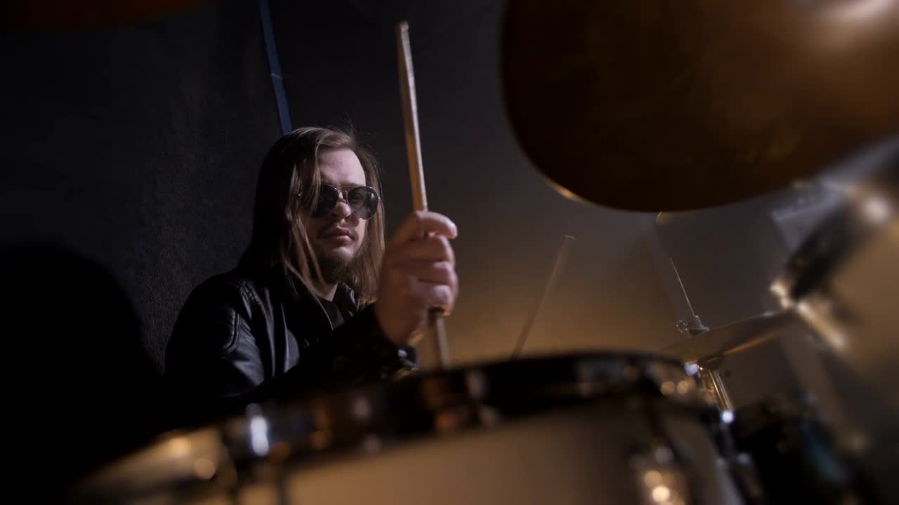Stock Video Drummer Playing During A Recording Session Live Wallpaper For PC - Free Download
