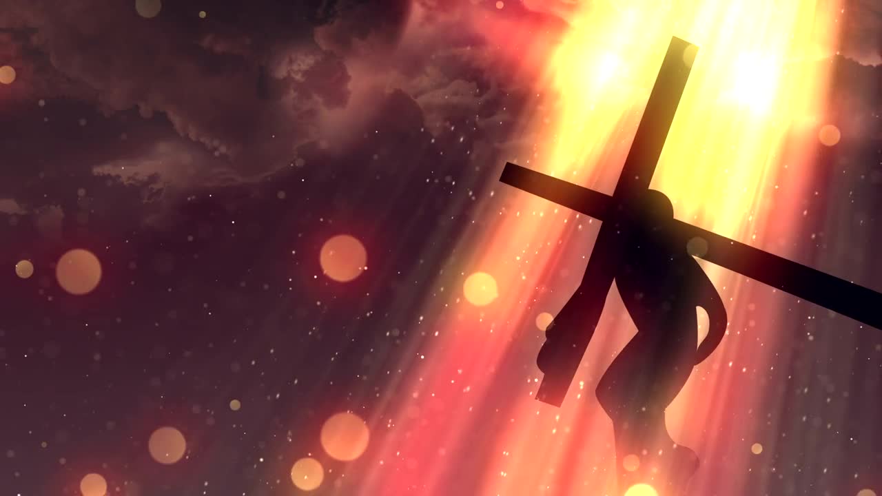 Free Stock Video Silhouette Of Christ Carrying His Cross Live Wallpaper - Free Download