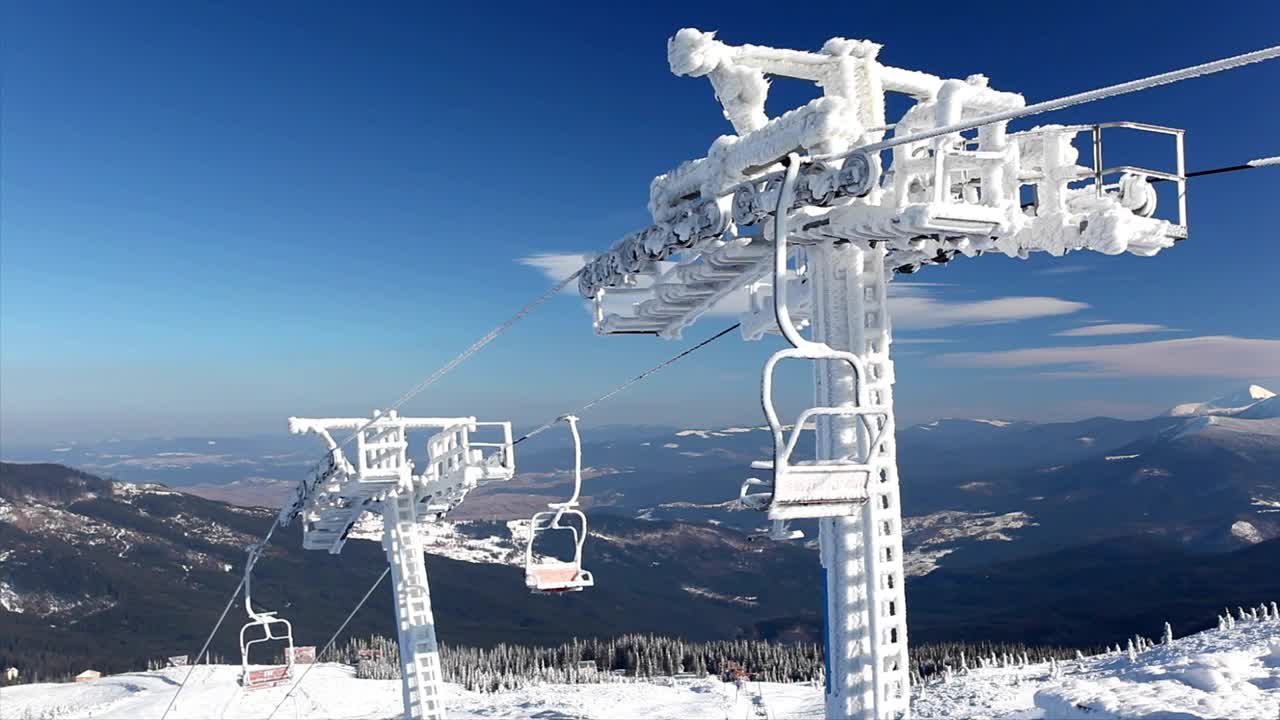 Stock Video Frozen Ski Resort In The Mountains Live Wallpaper For PC - Free Download