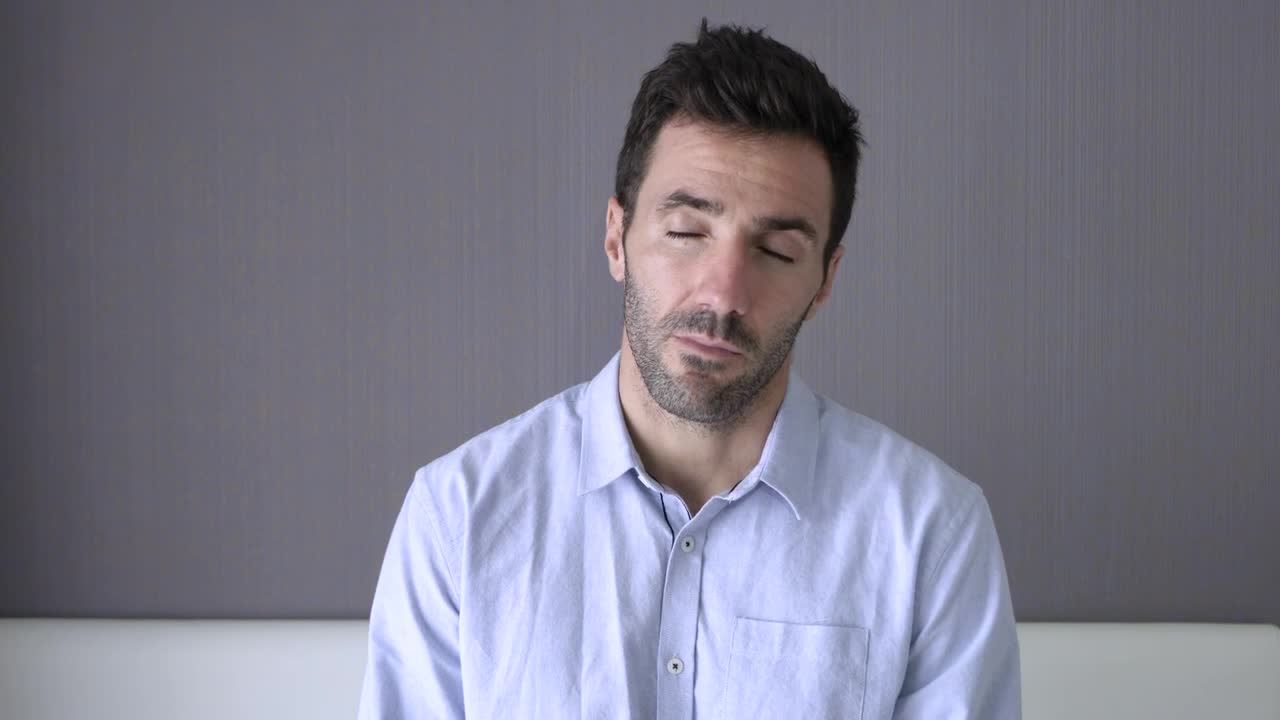 Video Stock Portrait Of A Very Sleepy Man Live Wallpaper Free - Free Download