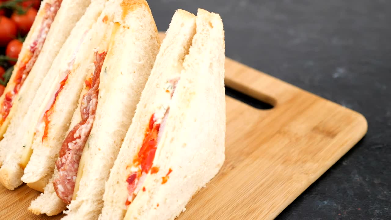 Stock Video Crab Sandwiches On A Wooden Board Live Wallpaper For PC - Free Download