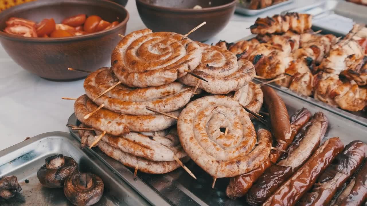 Free Video Stock Strips Of Meat Ready To Eat At The Market Live Wallpaper - Free Download