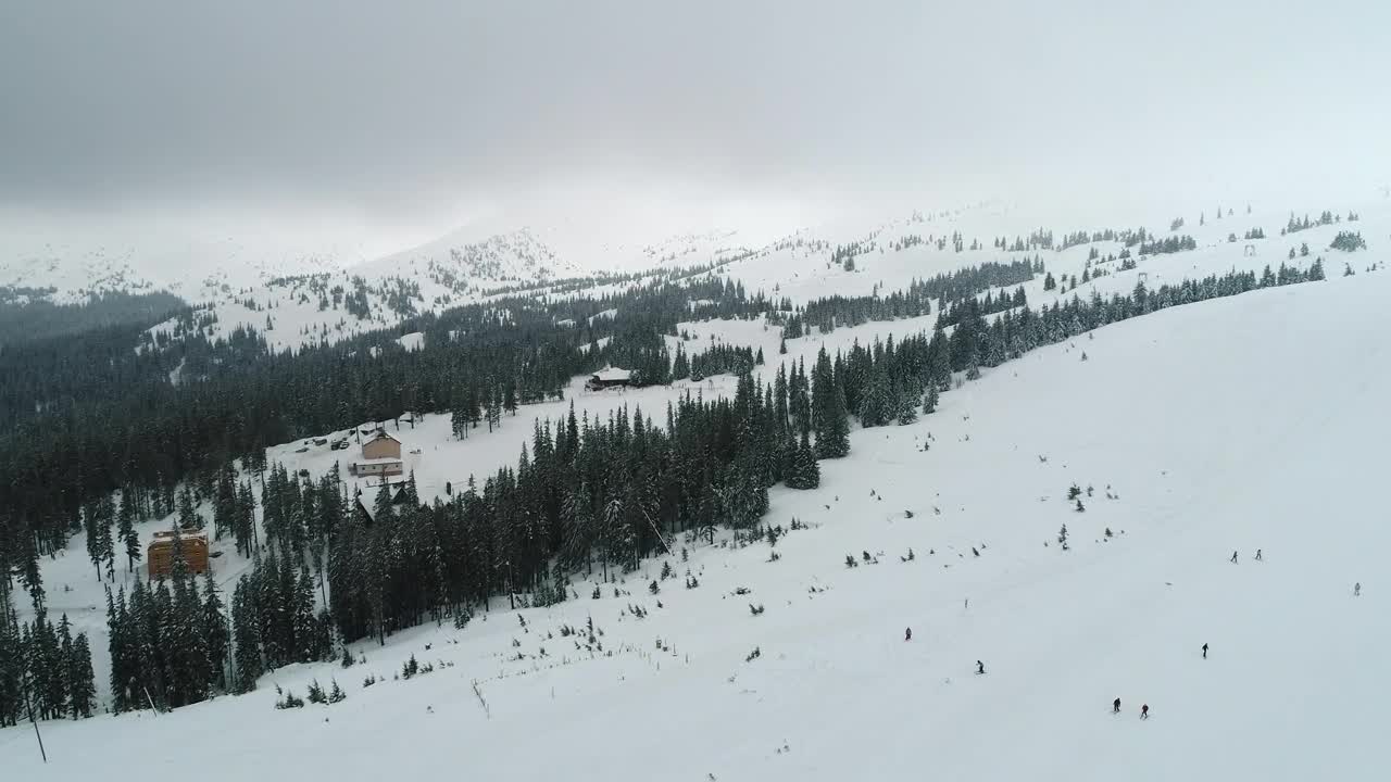 Free Video Stock Ski Area Seen From The Air Aerial View Live Wallpaper - Free Download