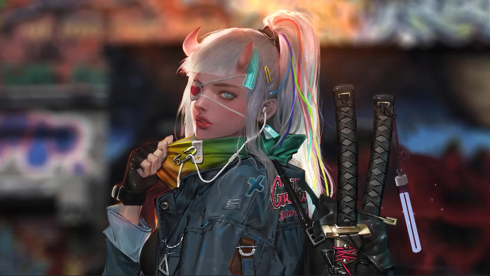 Cyberpunk Devil Girl Live Wallpaper - Free Download