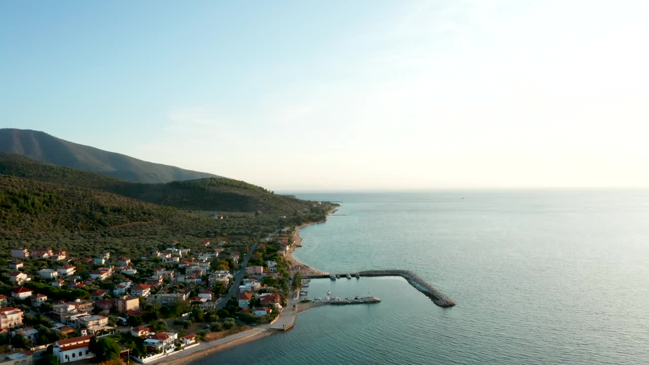 Video Stock Calm Water Around A Small Town Harbor Live Wallpaper For PC - Free Download