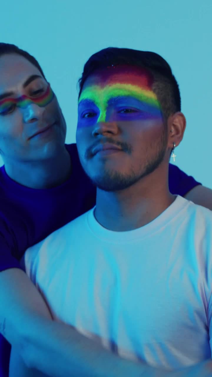 Video Stock Portrait Of Lgbt Couple Of Men Embracing Live Wallpaper Free - Free Download