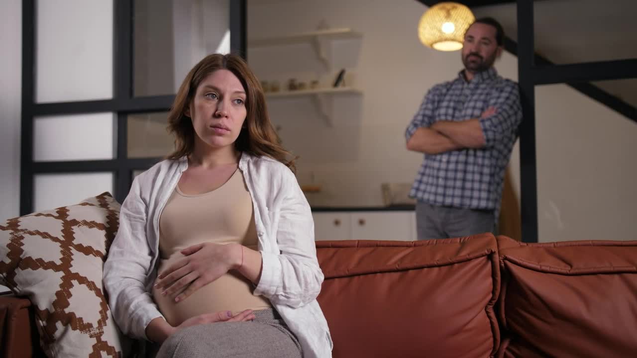 Free Stock Video Worried Pregnant Woman And Her Husband At Home Live Wallpaper - Free Download