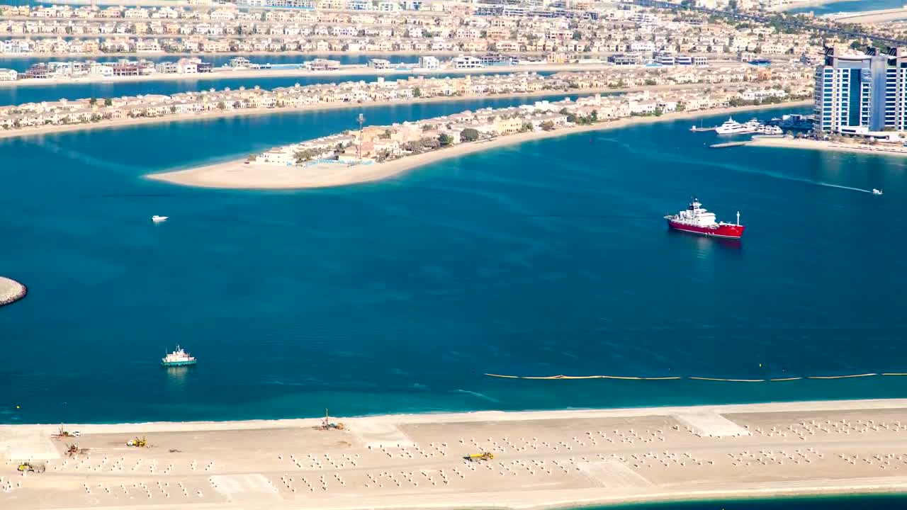 Stock Video Landscape Of The Palm Jumeirah In Dubai Animated Wallpaper - Free Download