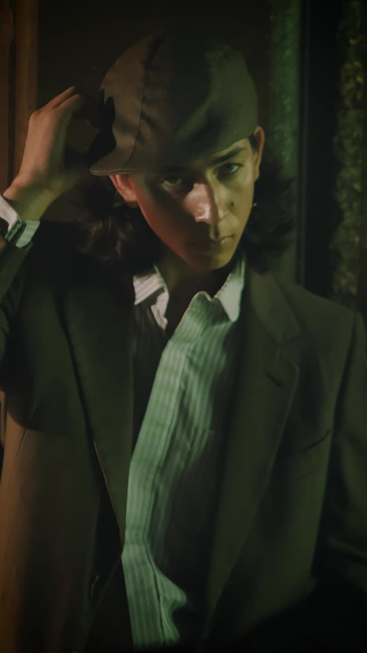 Video Stock Portrait Of A Man Modeling Old Fashion Style Live Wallpaper Free - Free Download