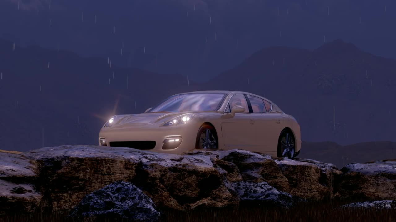 Free Stock Video White Luxury Sports Car In A Winter Environment Live Wallpaper - Free Download