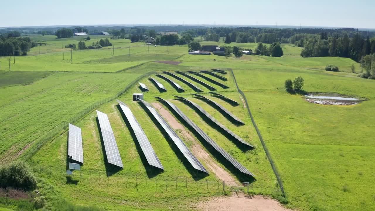 Free Video Stock Slow Aerial Shot Of A Solar Grid Live Wallpaper - Free Download