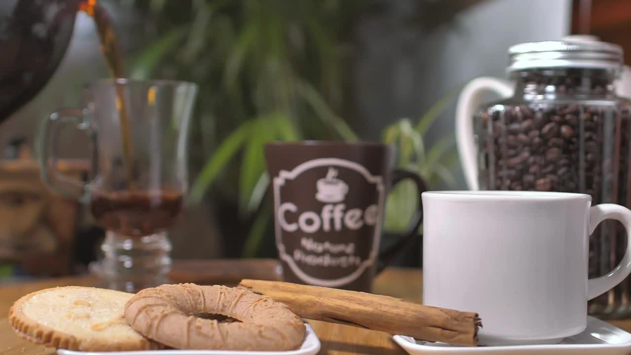 Stock Video Nice Composition Of Coffee Related Items Live Wallpaper - Free Download
