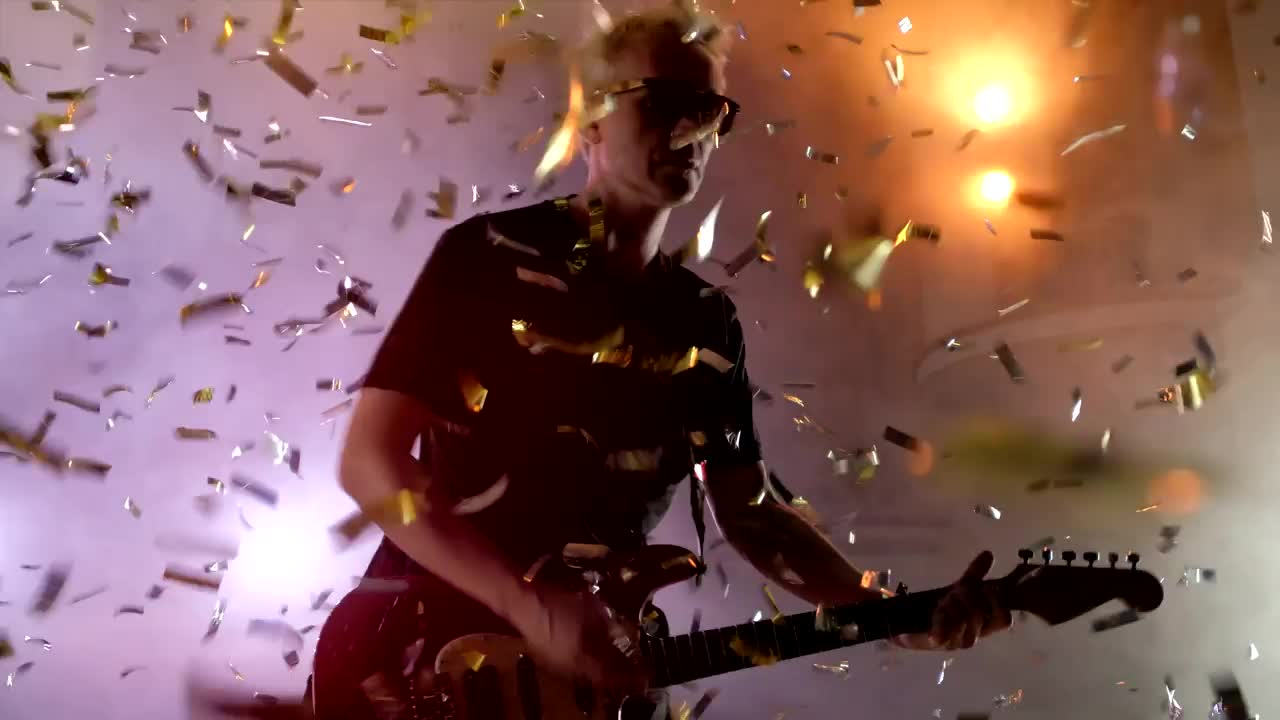 Stock Video Old Rock Guitarist Performing On The Stage Live Wallpaper - Free Download