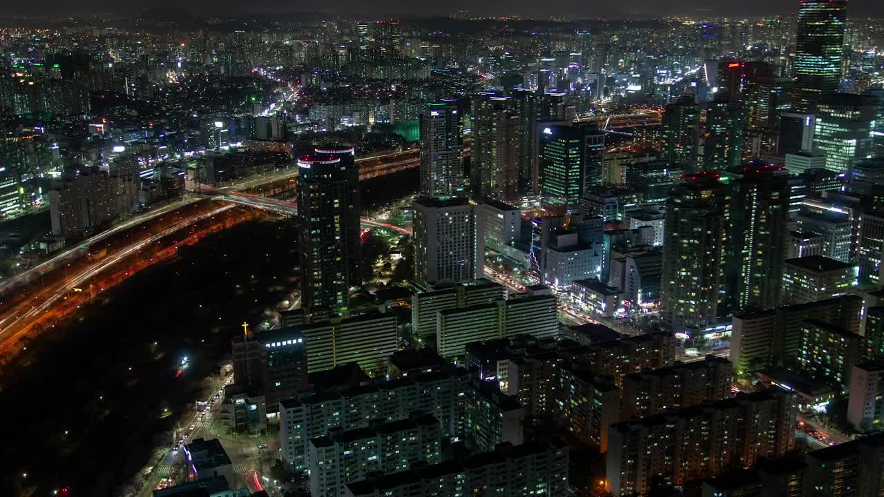 Free Stock Video Seoul City Night Lights And Traffic On The Streets Live Wallpaper - Free Download