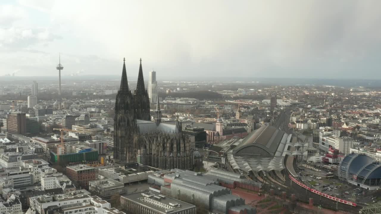 Stock Video German City Overlooking The Skyline Aerial Shot Live Wallpaper For PC - Free Download