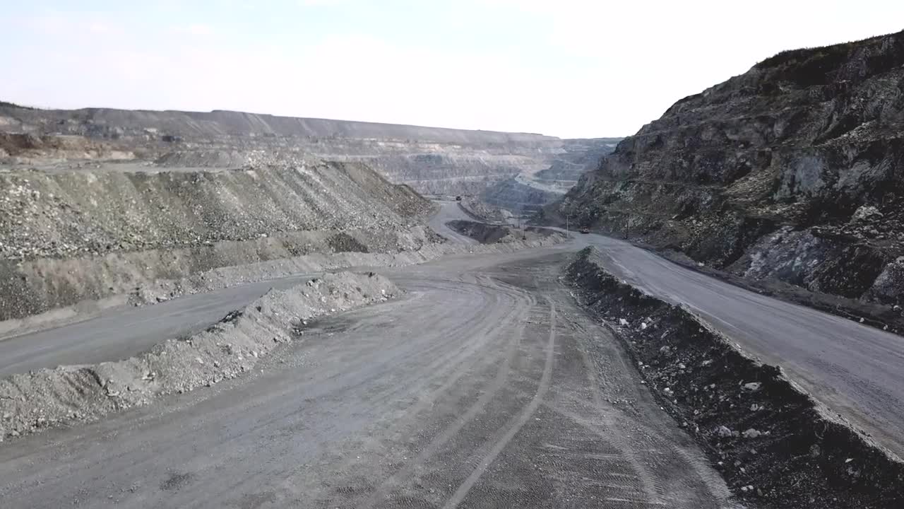 Stock Video Orange Truck Heading Through A Quarry Live Wallpaper - Free Download